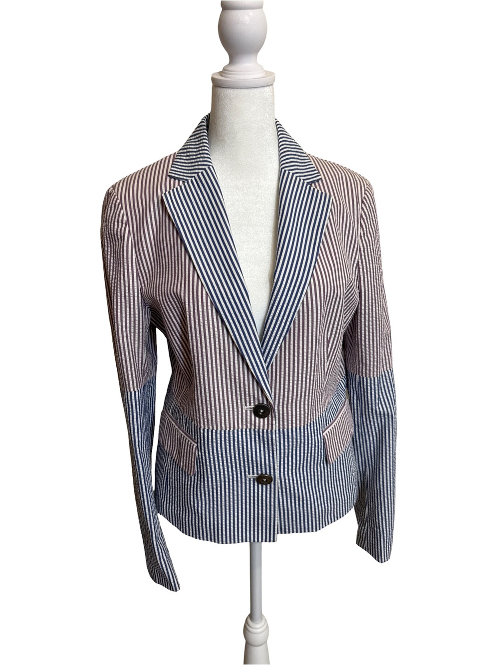 Brooks Brothers “Multi Funmix” Cotton Seersucker Blazer - Size 10 - RARE!
